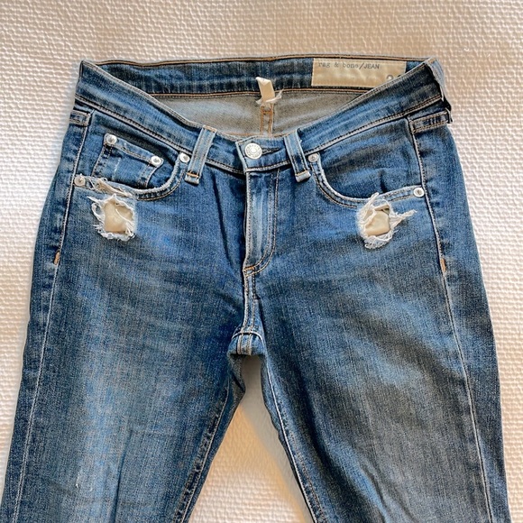 Rag & Bone Distressed Skinny Jeans Size 24 - Picture 4 of 9